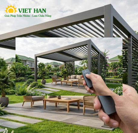 Mái che lam nhôm di động